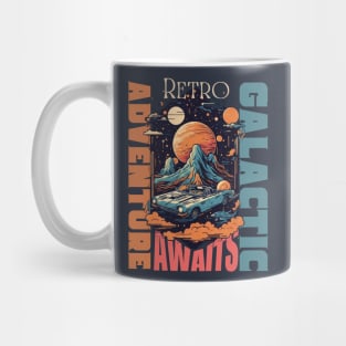 The "Retro Galactic Adventure Awaits" , Design Mug